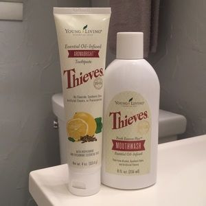 Young Living Thieves Toothpaste and Mouthwash